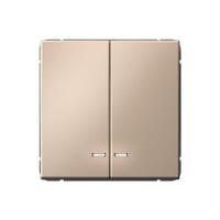 Выключатель 2-кл. ArtGallery (сх. 5а) 10AX с подсветкой быстрозажим. клем. механизм песочн. SE GAL001253S - УПС инжиниринг