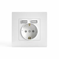 Розетка 1-м СП Pixel IP20 с заземл. с 2-мя заряд. устр. USB тип A+A механизм бел. TOKOV ELECTRIC TKE-PX-R1U2A-C01 - УПС инжиниринг