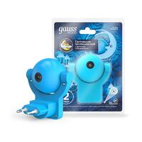 Светильник розеточный MOOD 0.5Вт с фиксированной проекцией датчик освещенности голуб. GAUSS DIY0033 - УПС инжиниринг