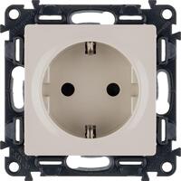 Розетка 1-м СП Valena Life 16А IP20 250В 2P+E защ. шторки безвинтов. клеммы с лицев. панелью механизм сл. кость Leg 753520 - УПС инжиниринг