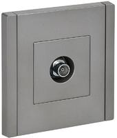 Розетка TV оконечная FORTE&PIANO FP528 сталь IEK FP-A10-O-K46 - УПС инжиниринг