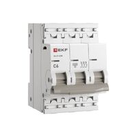 Выключатель автоматический модульный 3п C 6А 4.5кА ВА 47-63N PROxima EKF M634306C - УПС инжиниринг