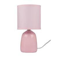 Светильник настольный JH2-02-pk E14 IP20 130х130х255мм керамика; ткань; PVC-пластик роз. JazzWay 5062337 - УПС инжиниринг