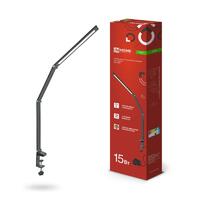 Светильник светодиодный настольный PLUS ССC-02Ч 15Вт 3000-6500К 600лм USB с адаптером на струбцине черн. IN HOME 4690612045269 - УПС инжиниринг