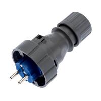 Вилка прямая влагозащищенная 2P+РE 16А IP68 Rexant 111-013 - УПС инжиниринг