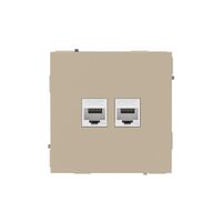 Розетка компьютерная 2-м KANT RJ45 кат.5E без шторки ванильн. марципан DKC 7015664 - УПС инжиниринг