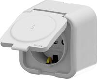 Розетка 1-м СП ARIA 16А IP20 с заземл. с крышкой бел. ARVIA 25 01 1000 218 - УПС инжиниринг