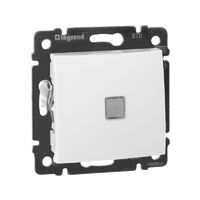 Выключатель 1-кл. СП Valena 10А IP31 250В с зел. индикацией механизм бел. IEK 774410 - УПС инжиниринг