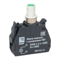 Лампа сменная с основанием XB4 зел. 400В PROxima EKF XB4-ELL-G - УПС инжиниринг