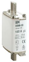 Вставка плавкая ППНИ-33 160А габарит 00С IEK DPP11-160 - УПС инжиниринг