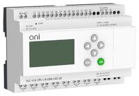 Модуль ЦПУ ПЛК 410 8 DI 6 UI (0-10В/DI) 8 RO 12В-24В DC или 24В AC с Ethernet портом с экраном ONI PLC-410-CPU-14U08R-1AD-00 - УПС инжиниринг