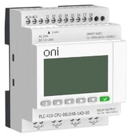 Модуль ЦПУ ПЛК 410 4 DI 4 UI (0-10 В/DI) 4 RO 12В-24В DC или 24В AC с Ethernet портом с экраном ONI PLC-410-CPU-08U04R-1AD-00 - УПС инжиниринг