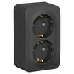 Розетка 2-м ОП Blanca 16А IP20 250В с заземл. без защ. шторок антрацит SE BLNRA010206 - УПС инжиниринг