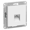 Розетка компьютерная 1-м AtlasDesign RJ45 кат.5E механизм бел. SE ATN000183 - УПС инжиниринг