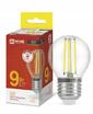 Лампа светодиодная LED-ШАР-deco 9Вт шар прозрачная 3000К тепл. бел. E27 1040лм 230В IN HOME 4690612026268 - УПС инжиниринг