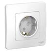 Розетка 1-м СП Blanca 16А IP20 250В с заземл. защ. шторки бел. SE BLNRS001111 - УПС инжиниринг