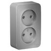 Розетка 2-м ОП Blanca 16А IP20 250В без заземл. без защ. шторок с изолир. пластиной алюм. SE BLNRA000213 - УПС инжиниринг