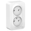 Розетка 2-м ОП Blanca 16А IP20 250В без заземл. без защ. шторок с изолир. пластиной бел. SE BLNRA000211 - УПС инжиниринг