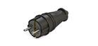 Вилка прямая MultiSet 16А 250В IP44 с заземл. каучук черн. SE MST4001BK - УПС инжиниринг