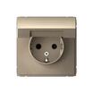 Розетка ArtGallery 16А IP20 с заземл. защ. шторки с крышкой механизм шампань SE GAL000546 - УПС инжиниринг