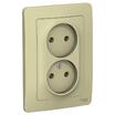 Розетка 2-м СП Blanca 16А IP20 250В без заземл. без защ. шторок беж. SE BLNRS000027 - УПС инжиниринг
