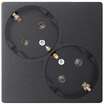 Розетка 2-м СП Simon 24 16А IP20 2х2P+E Schuko без защ. шторок механизм графит Simon 2450459-038 - УПС инжиниринг