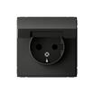 Розетка ArtGallery 16А IP20 с заземл. защ. шторки с крышкой механизм базальт SE GAL001446 - УПС инжиниринг