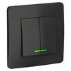 Выключатель 2-кл. СП Blanca 10А IP20 (сх. 5) 250В с подсветкой антрацит SE BLNVS010516 - УПС инжиниринг