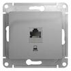 Розетка компьютерная 1-м СП Glossa RJ45 кат.5E механизм алюм. SE GSL000381K - УПС инжиниринг