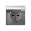 Розетка ArtGallery 16А IP44 с заземл. защ. шторки с крышкой механизм алюм. SE GAL440346 - УПС инжиниринг