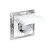 Розетка AtlasDesign 16А IP20 с заземл. защ. шторки с крышкой механизм лотос SE ATN001346 - УПС инжиниринг