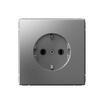 Розетка ArtGallery 16А с заземл. быстрозажим. клем. механизм сталь SE GAL000943S - УПС инжиниринг