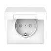 Розетка ArtGallery 16А IP20 с заземл. со шторками с крышкой быстрозажим. клем. механизм бел. SE GAL000146S - УПС инжиниринг