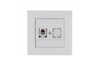 Розетка компьютерная CAT 5+гнездо Karea RIZZ бел. Makel 88001035 - УПС инжиниринг