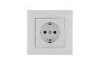 Розетка 1-м Karea RIZZ с заземл. бел. Makel 88001028 - УПС инжиниринг