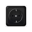 Розетка 1-м ОП Олимп 16А IP20 с заземл. черн. Universal 2227 - УПС инжиниринг