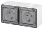 Розетка Эксперт 11-2503-01 2х2P+E гориз. IP55 16А-250В ОУ бел. Эра Б0063264 - УПС инжиниринг