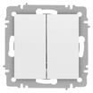 Выключатель 2-кл. СП Accent 6-104-01М 10А IP20 250В AL/CU бел. матов. Intro Б0063456 - УПС инжиниринг