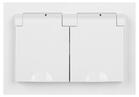 Розетка 2-м СП Accent 6-210-01 16А IP44 250В 2P+E Schuko с крышками защ. шторки AL/CU бел. Intro Б0063577 - УПС инжиниринг