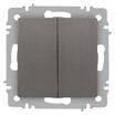 Выключатель 2-кл. СП Accent 6-104-09 10А IP20 250В AL/CU титан Intro Б0063499 - УПС инжиниринг