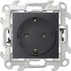 Розетка 1-м СП Simon 24 16А IP20 2P+E Push&Go без защ. шторок механизм графит Simon 2420434-038 - УПС инжиниринг