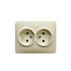 Розетка 2-м Karina Life без заземл. ПБТ крем. LEZARD 708-0300-128B - УПС инжиниринг
