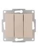 Выключатель 3-кл. 1п СП Karina 10А IP20 механизм крем. LEZARD 707-0388-109 - УПС инжиниринг