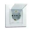 Розетка с/з и крышкой (Керамика) СП Karea 16А IP20 бел. Makel 56001009 - УПС инжиниринг