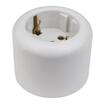 Розетка с заземл. керамика бел. Bironi R1-101-01 - УПС инжиниринг
