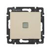 Переключатель проходной 1-кл. СП Valena 10А IP31 250В с зел. индикацией механизм сл. кость Leg 774326 - УПС инжиниринг