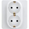 Розетка Inspiria 16А 250В 2х2P+E немецк. стандарт бел. IEK 673750 - УПС инжиниринг