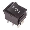 Выключатель клавишный 250В 15А (6с) ON-OFF-ON черн. с нейтралью (RWB-508 SC-767) (инд. упак.) Rexant 36-2370-1 - УПС инжиниринг