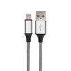 Кабель USB для iPhone 5/6/7 моделей шнур в тканевой оплетке черн. Rexant 18-4245 - УПС инжиниринг