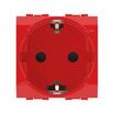 Розетка 1-м СП 2мод. Brava 16А IP20 с заземл. защ. шторки красн. DKC 76482R - УПС инжиниринг